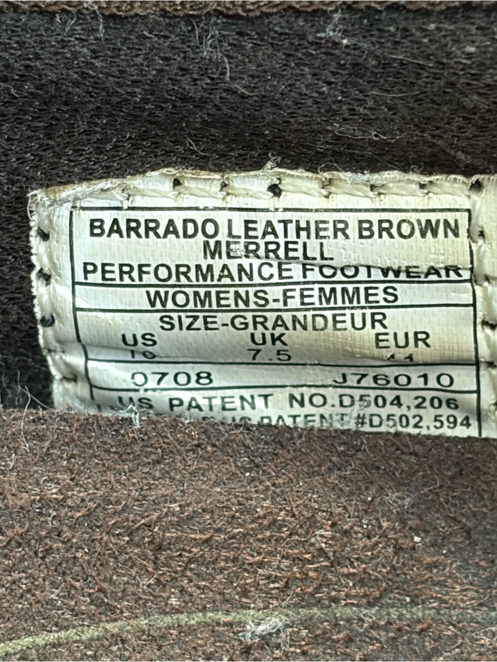 Merrell Barrado Brown Suede Leather Performance Footwear (10) - Picture 7 of 7